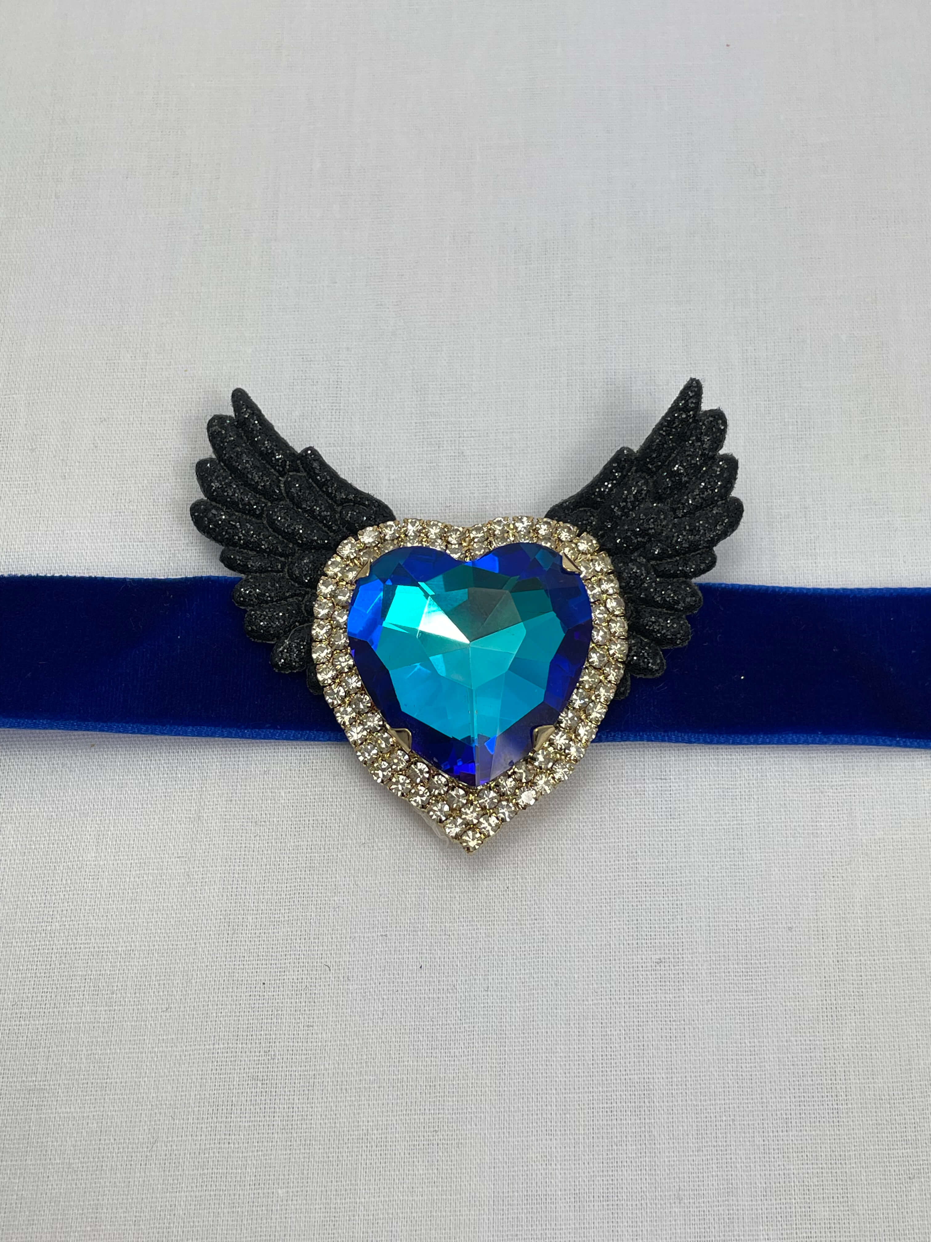 Choker Blå Hjärta SvartaVingar