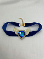 Choker Blå Hjärta Vingar