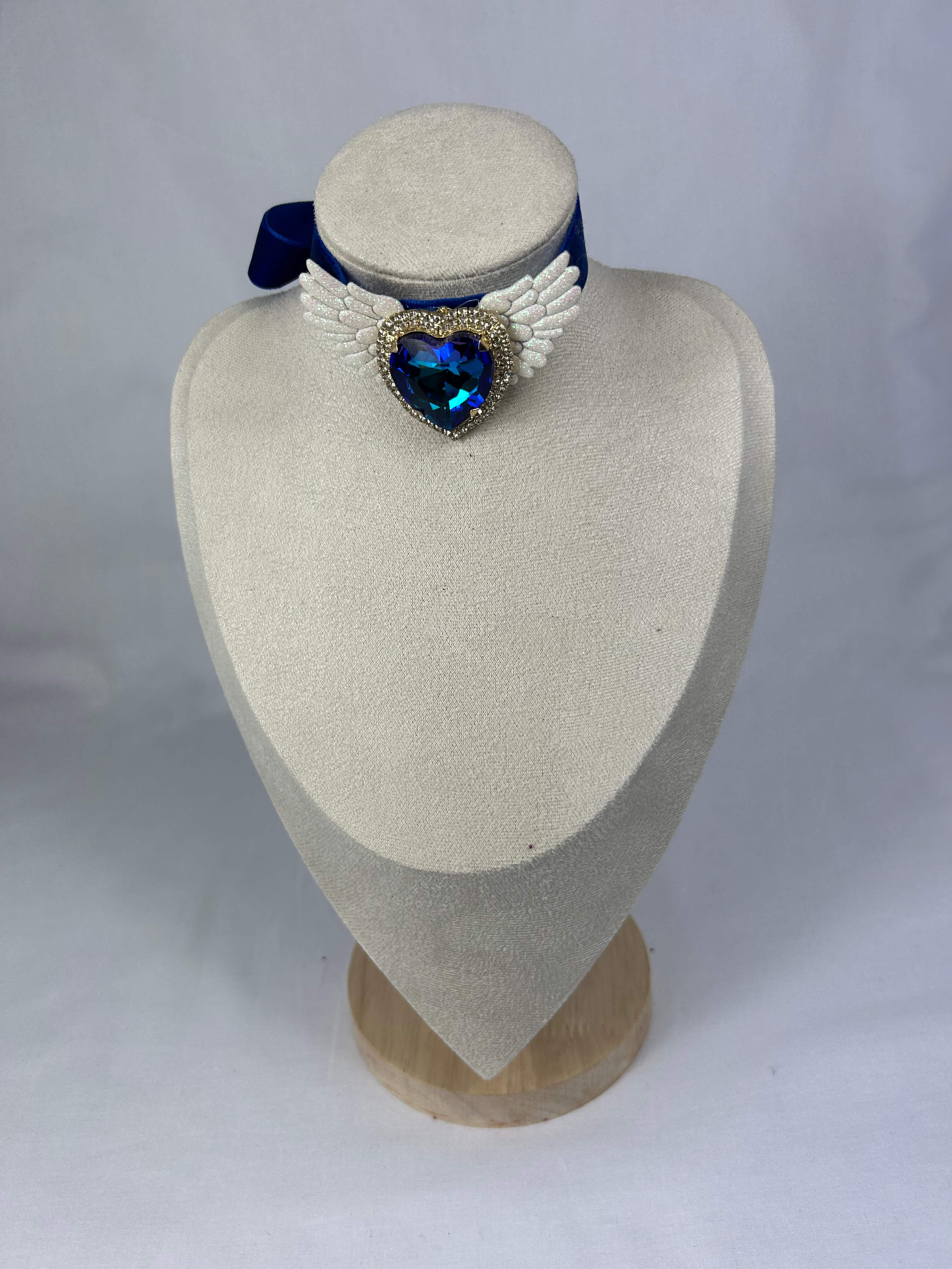 Choker Blå Hjärta Vingar