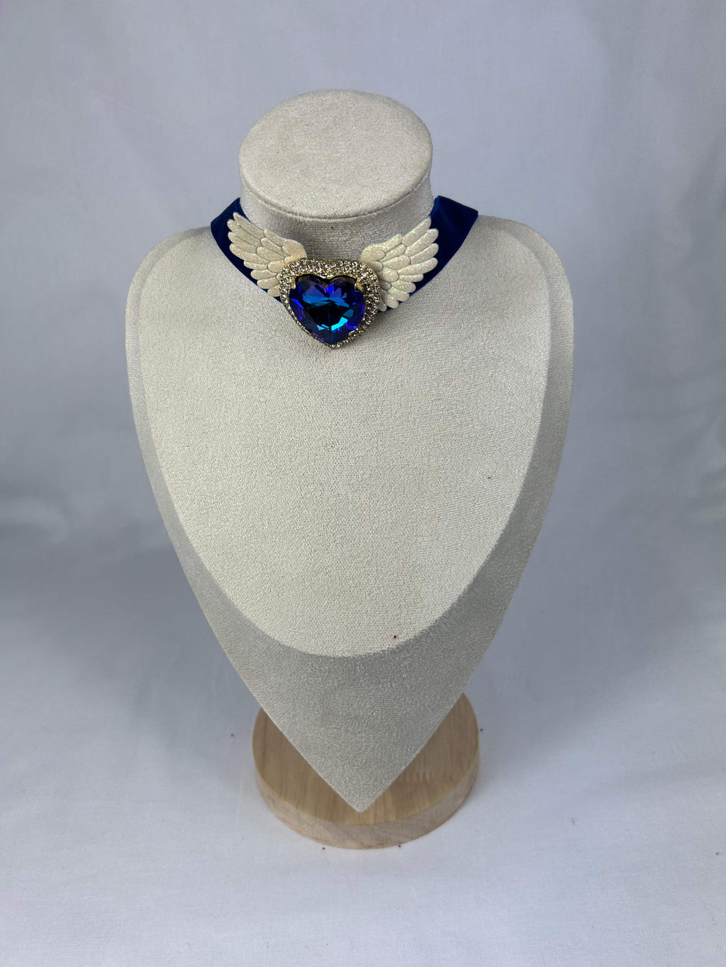 Choker Blå Hjärta Vingar
