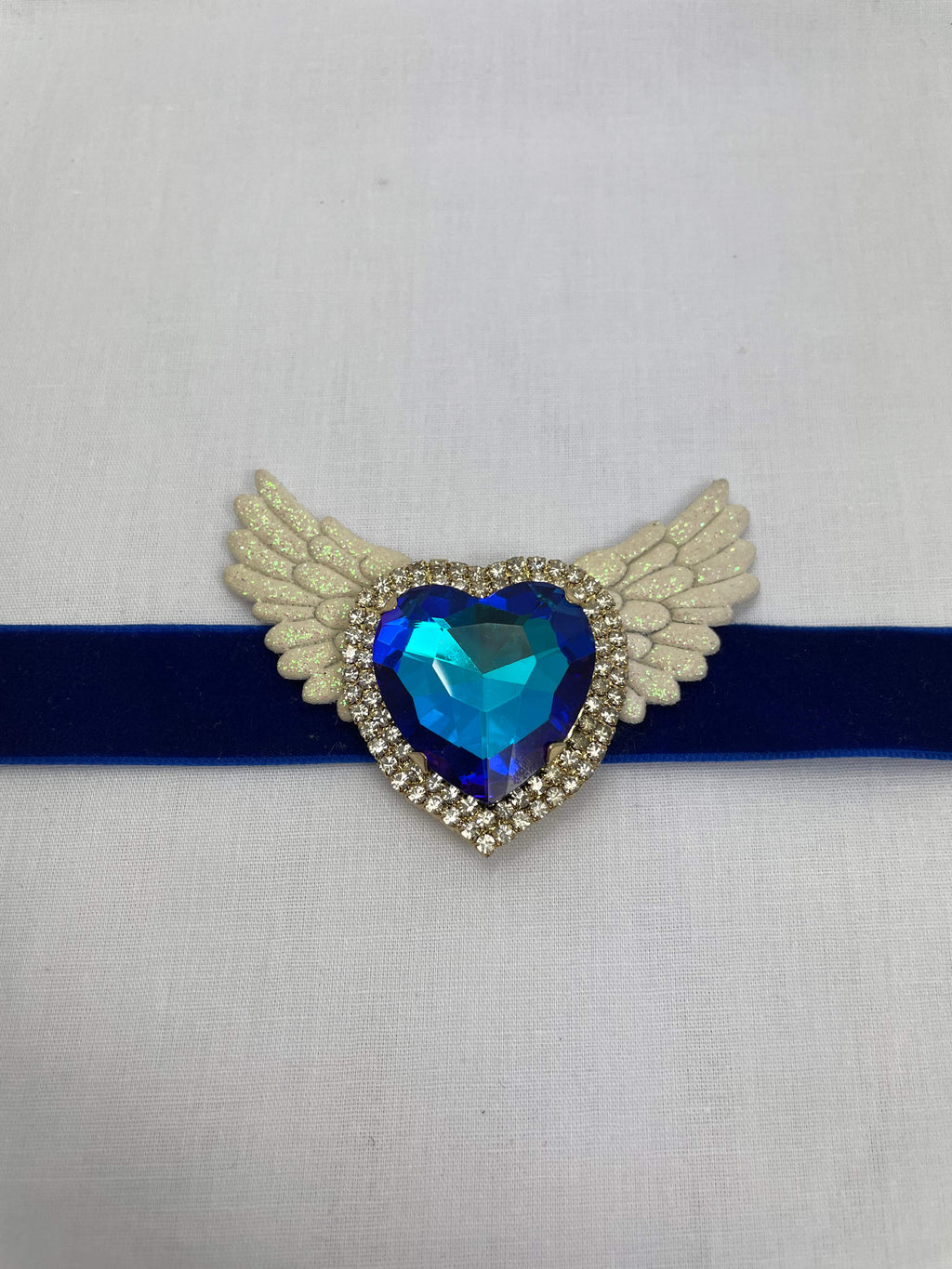 Choker Blå Hjärta Vingar