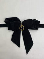 Choker+Brosch Guld Svart