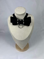 Choker + Brosch Stor Svart Sammet