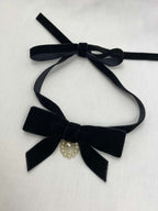 Choker Liten Svart Sammet