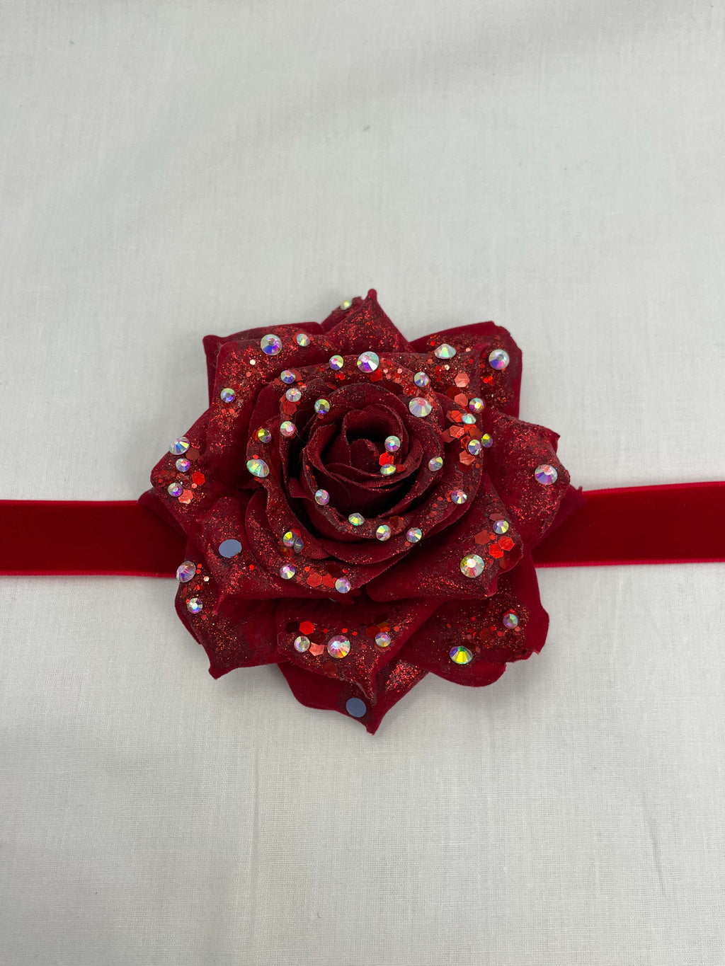 Choker Mörkröd Ros