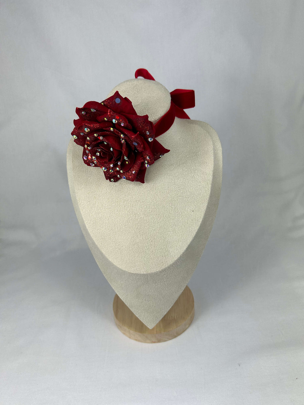 Choker Mörkröd Ros