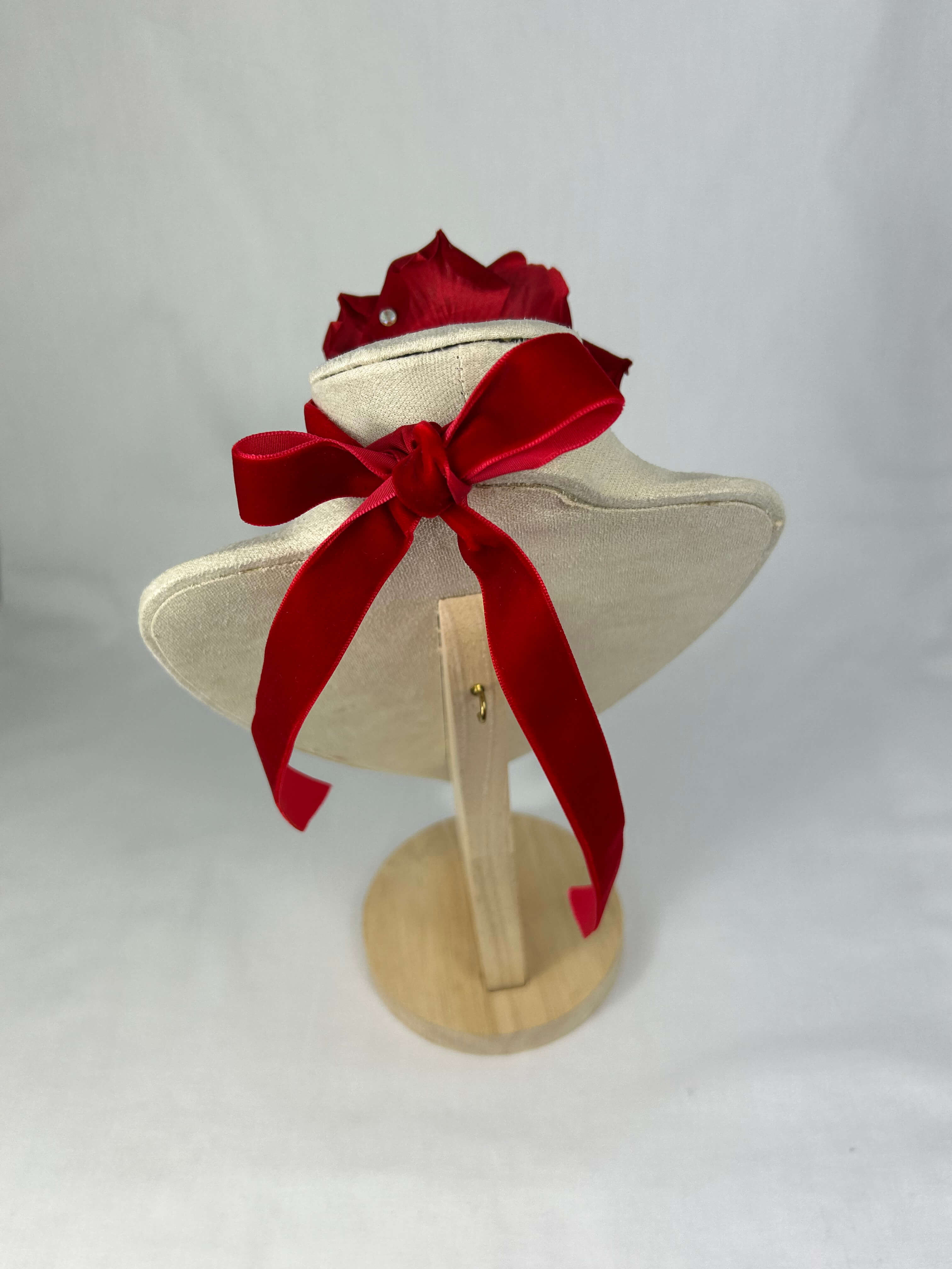 Choker Mörkröd Ros