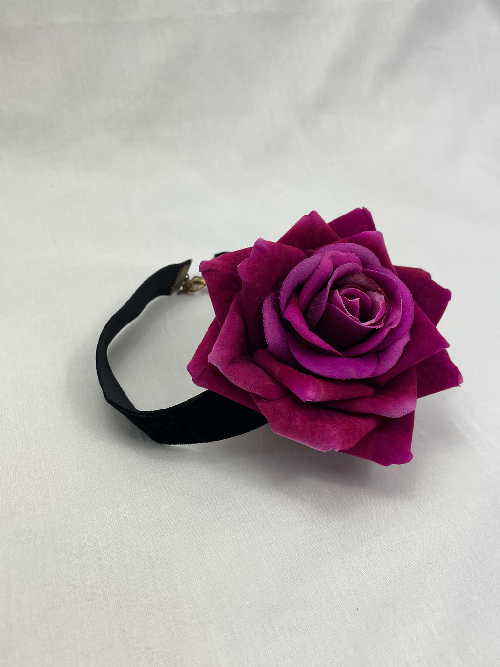 Choker Svart Lila Ros