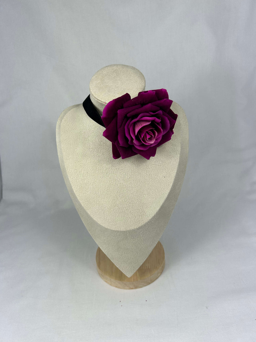 Choker Svart Lila Ros