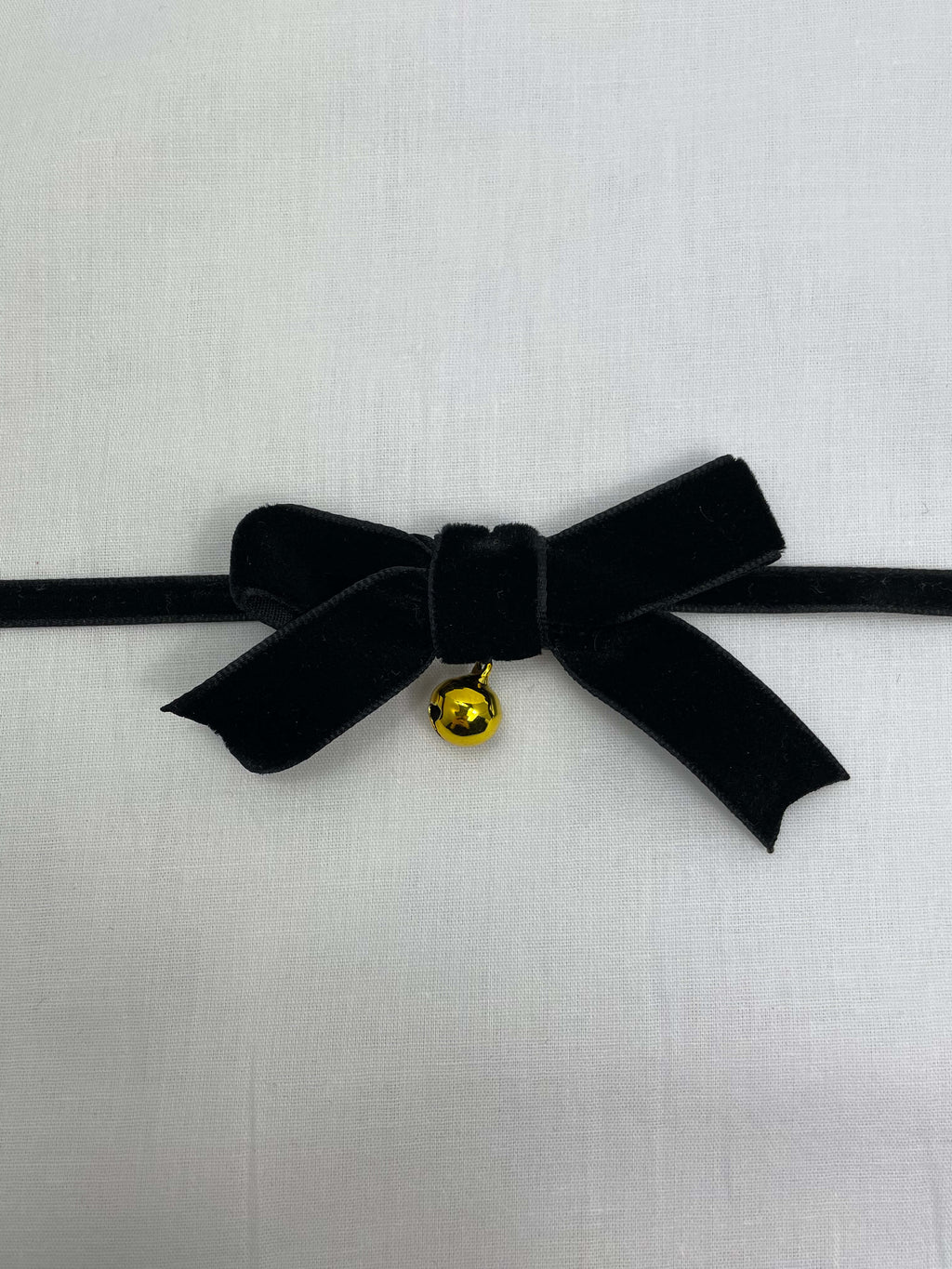 Choker Svart Sammet Liten Bjällra