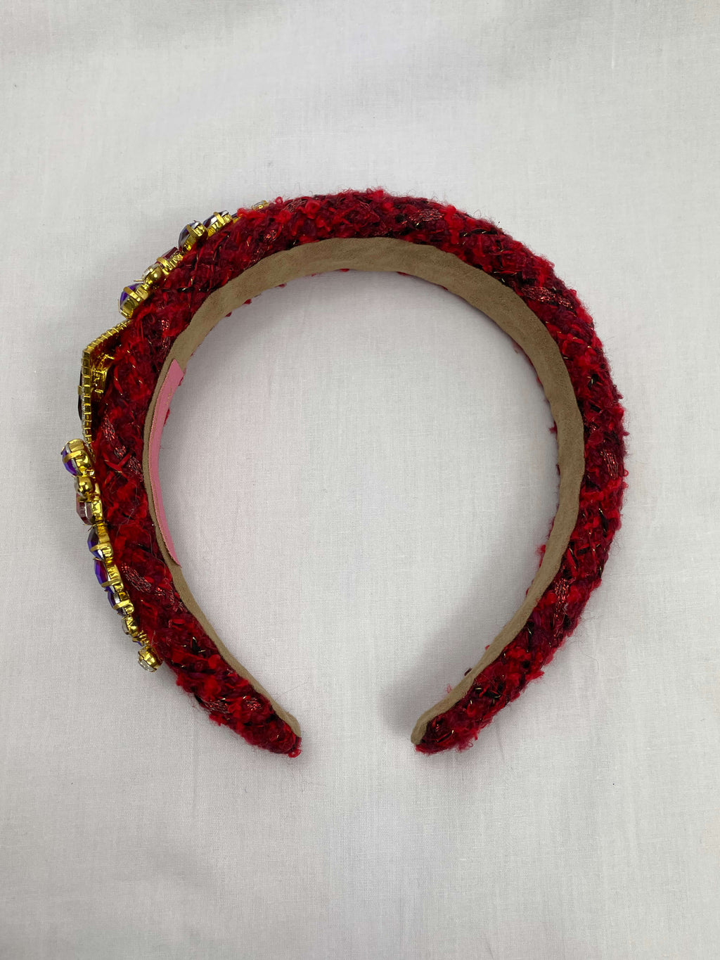 Diadem Röd Chaneltyg