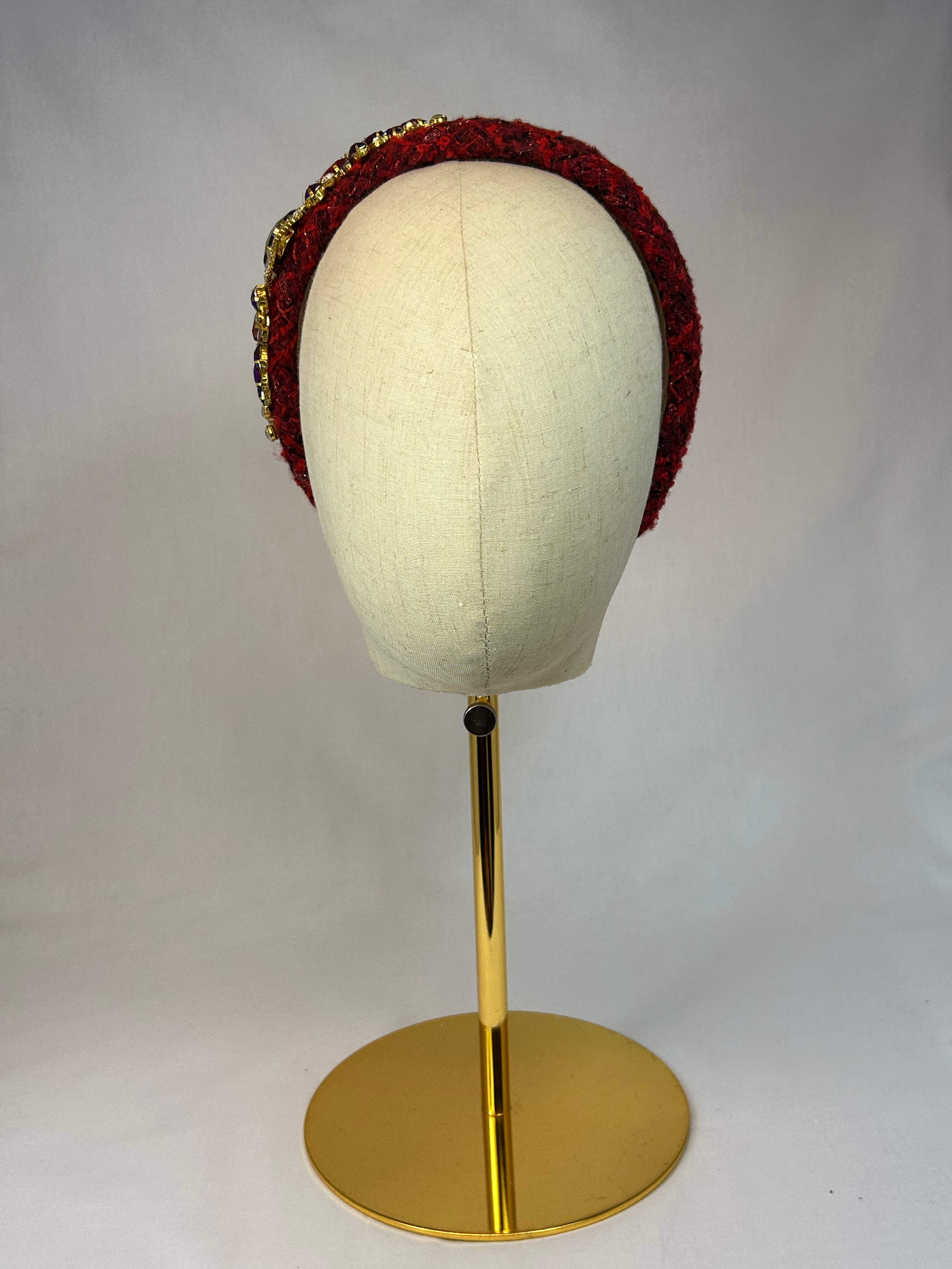 Diadem Röd Chaneltyg