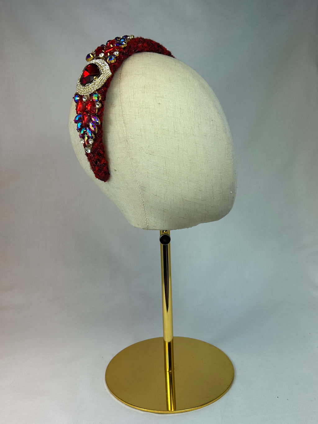 Diadem Röd Chaneltyg