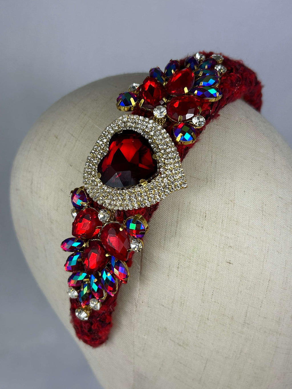 Diadem Röd Chaneltyg