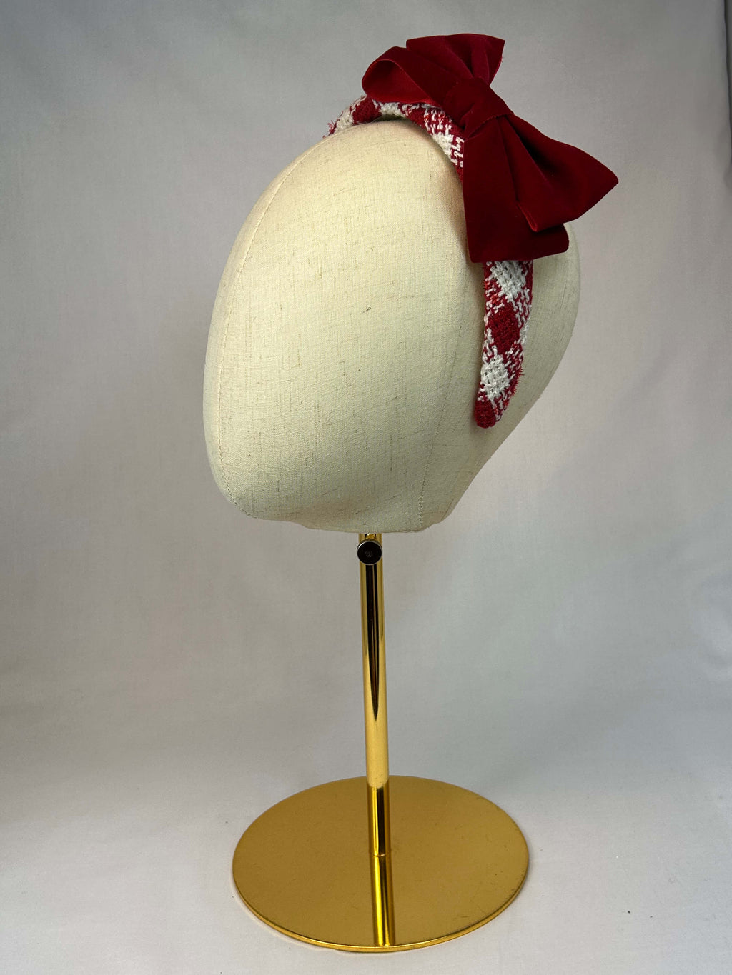 Diadem Röd Vit Rutig