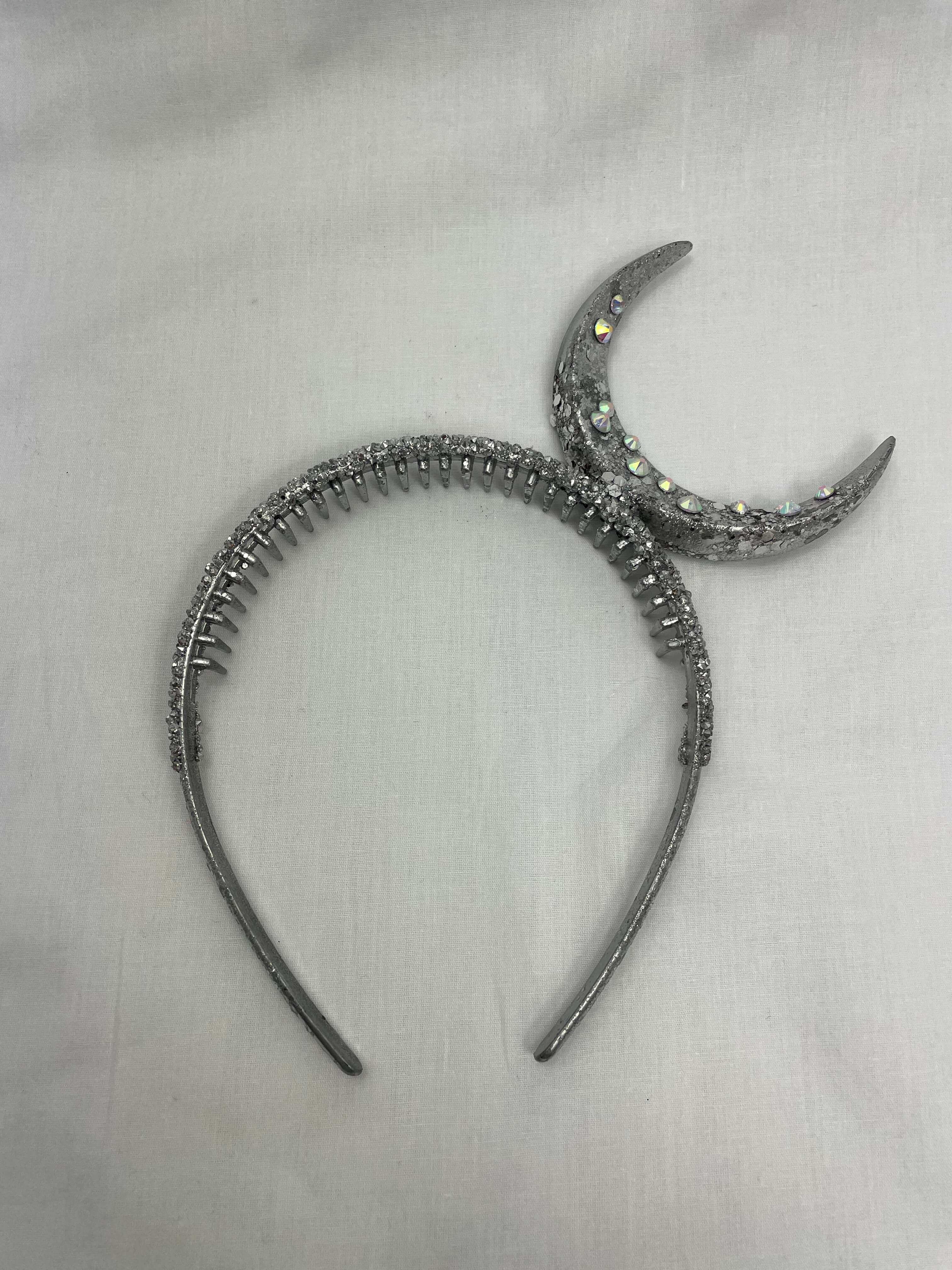 Diadem Silver Måne Mindre