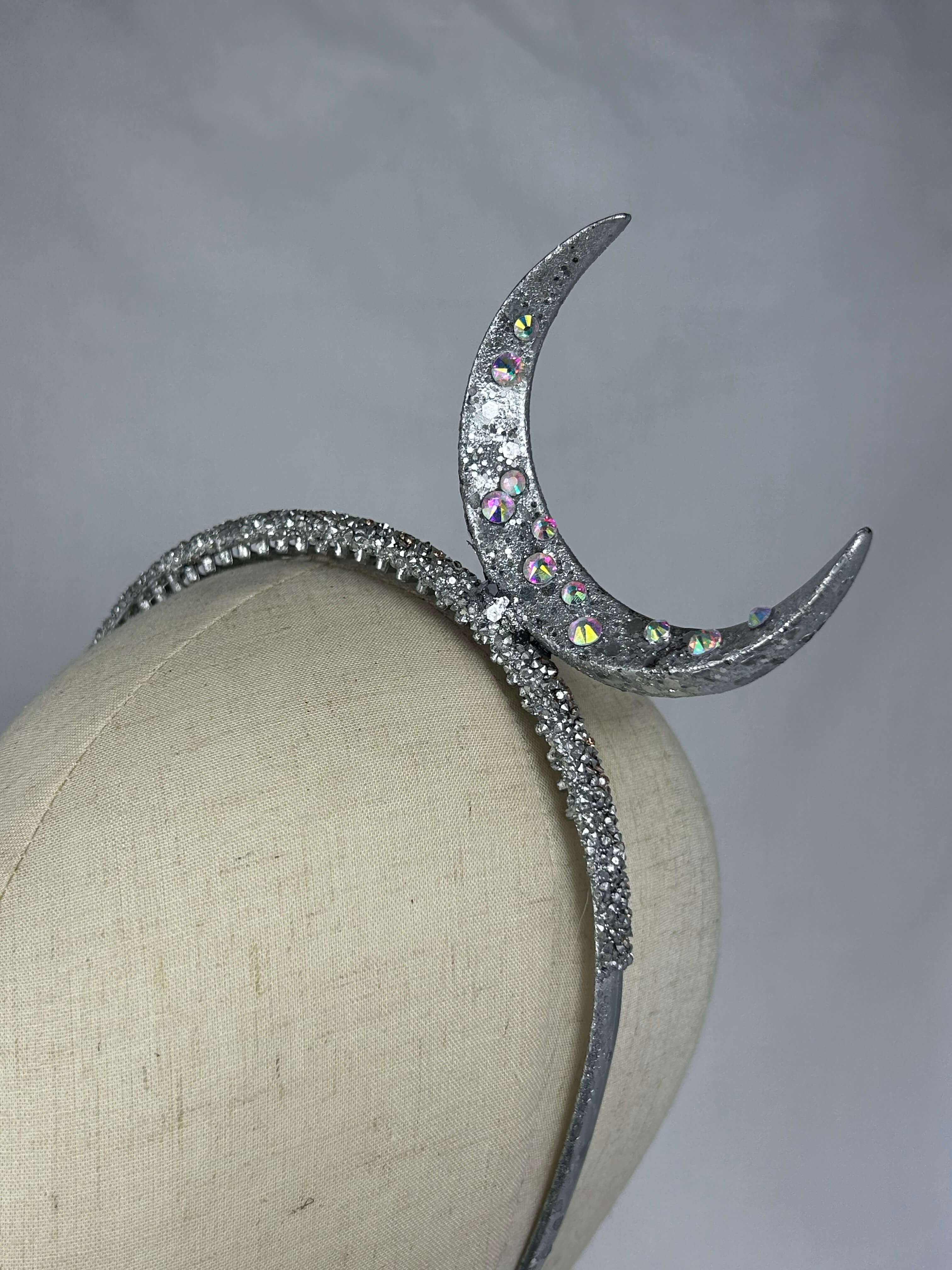 Diadem Silver Måne Mindre