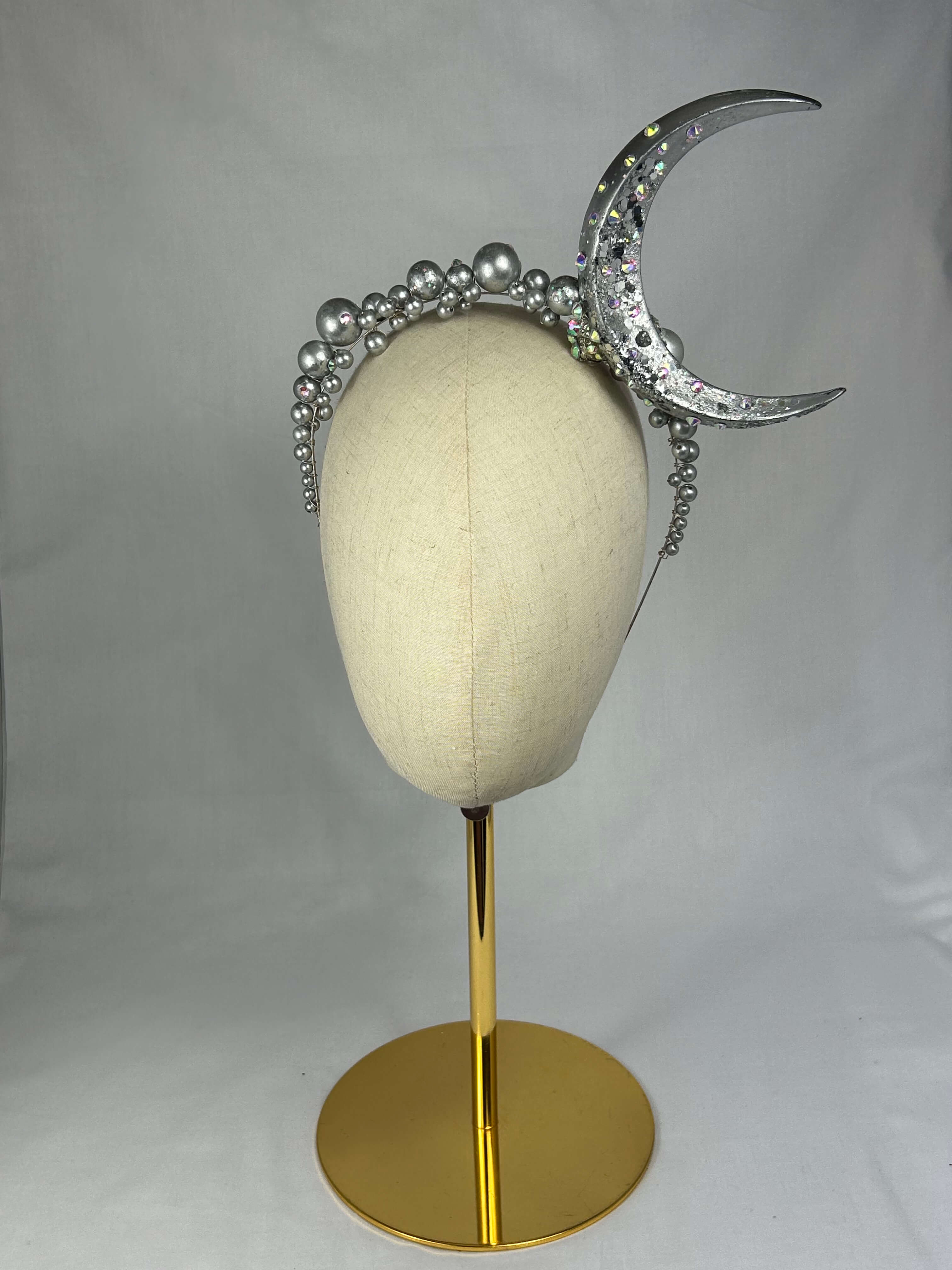 Diadem Silver Måne Större