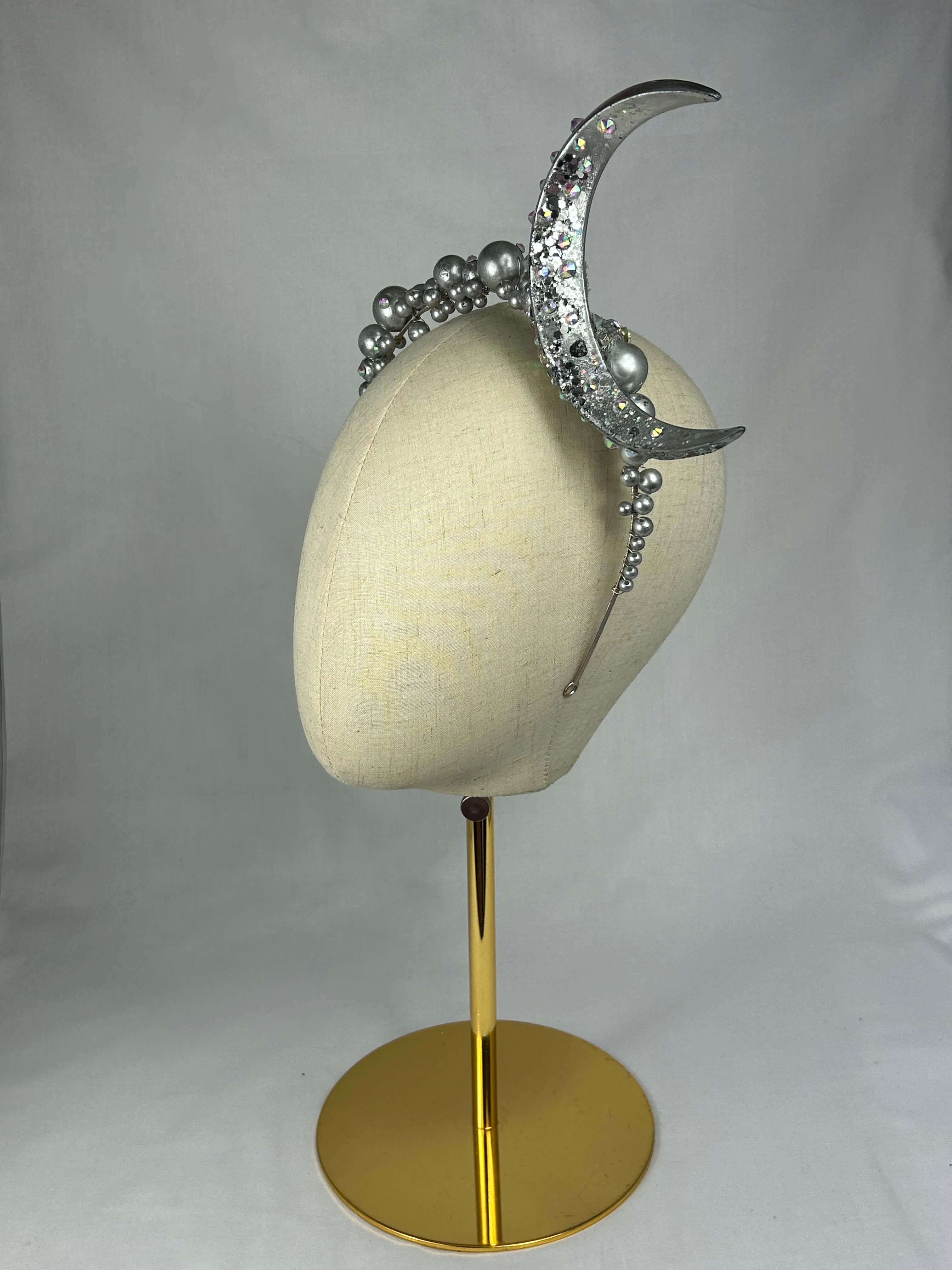 Diadem Silver Måne Större