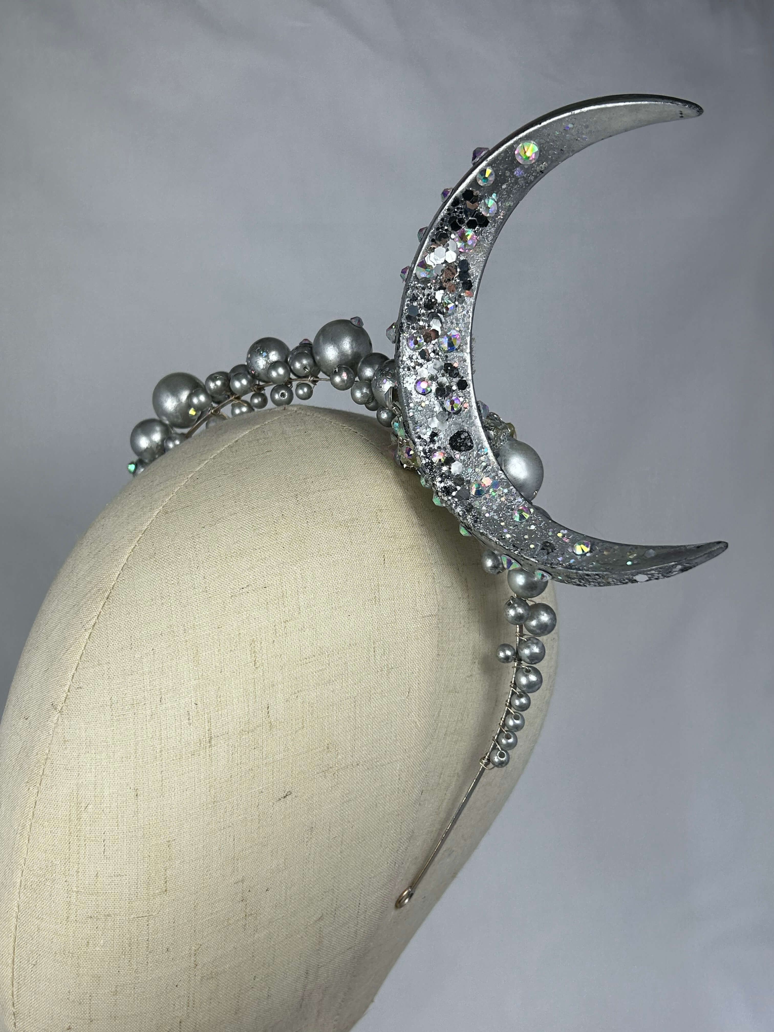 Diadem Silver Måne Större