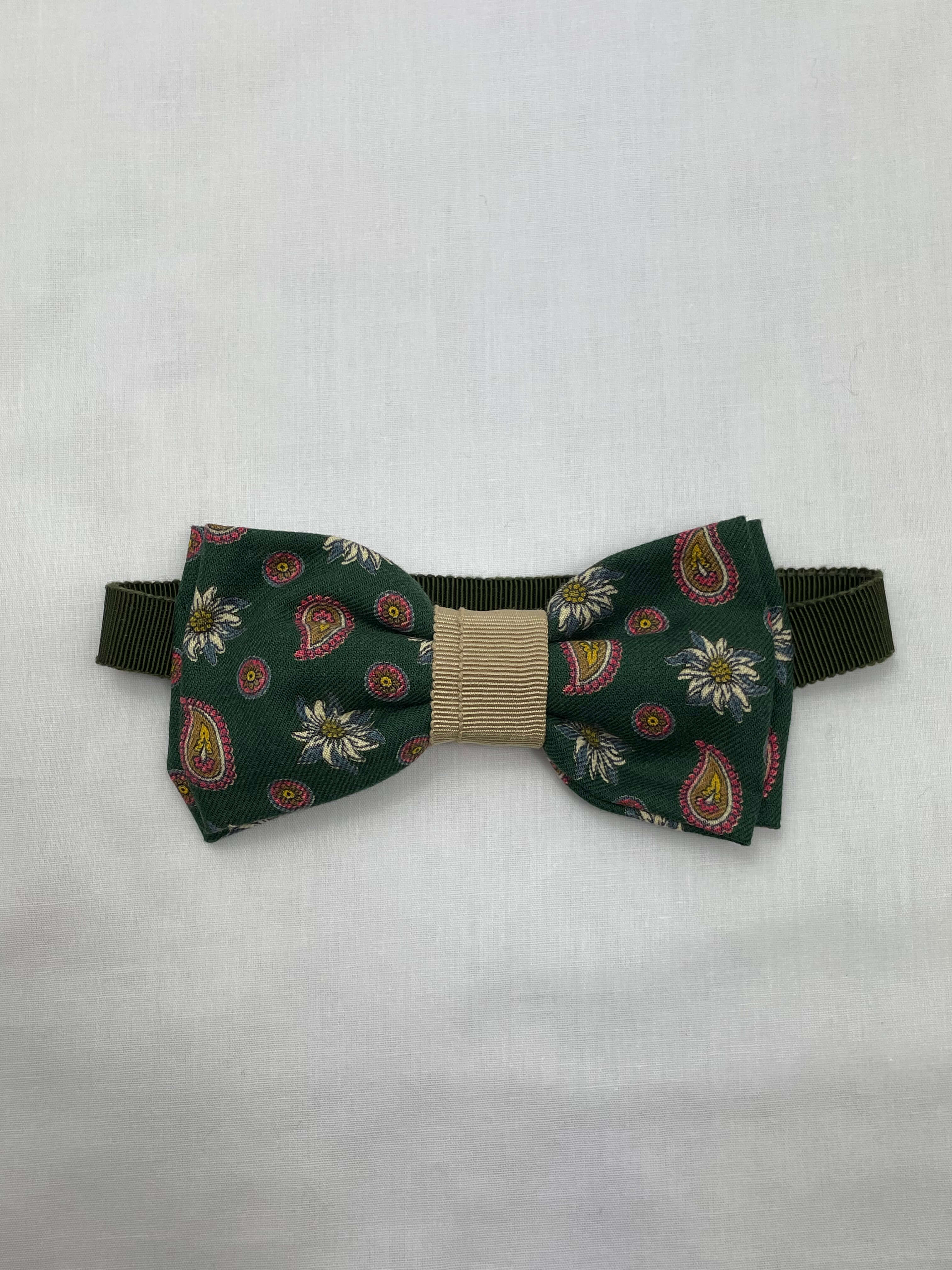 Flugor Grön Paisley Blommor