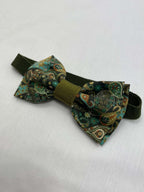 Flugor Grön Paisley Mönstrad