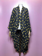 Kimono Svart Gul Prickar