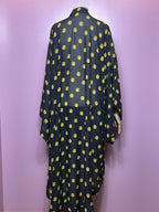 Kimono Svart Gul Prickar