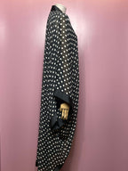 Kimono Svart Vit Små Prickar