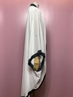 Kimono Vit Svart Små Prickar