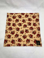 Näsduk Beige Röd Blommig Paisely