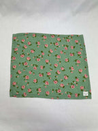 Näsduk Ljusgrön Rosa Blommor