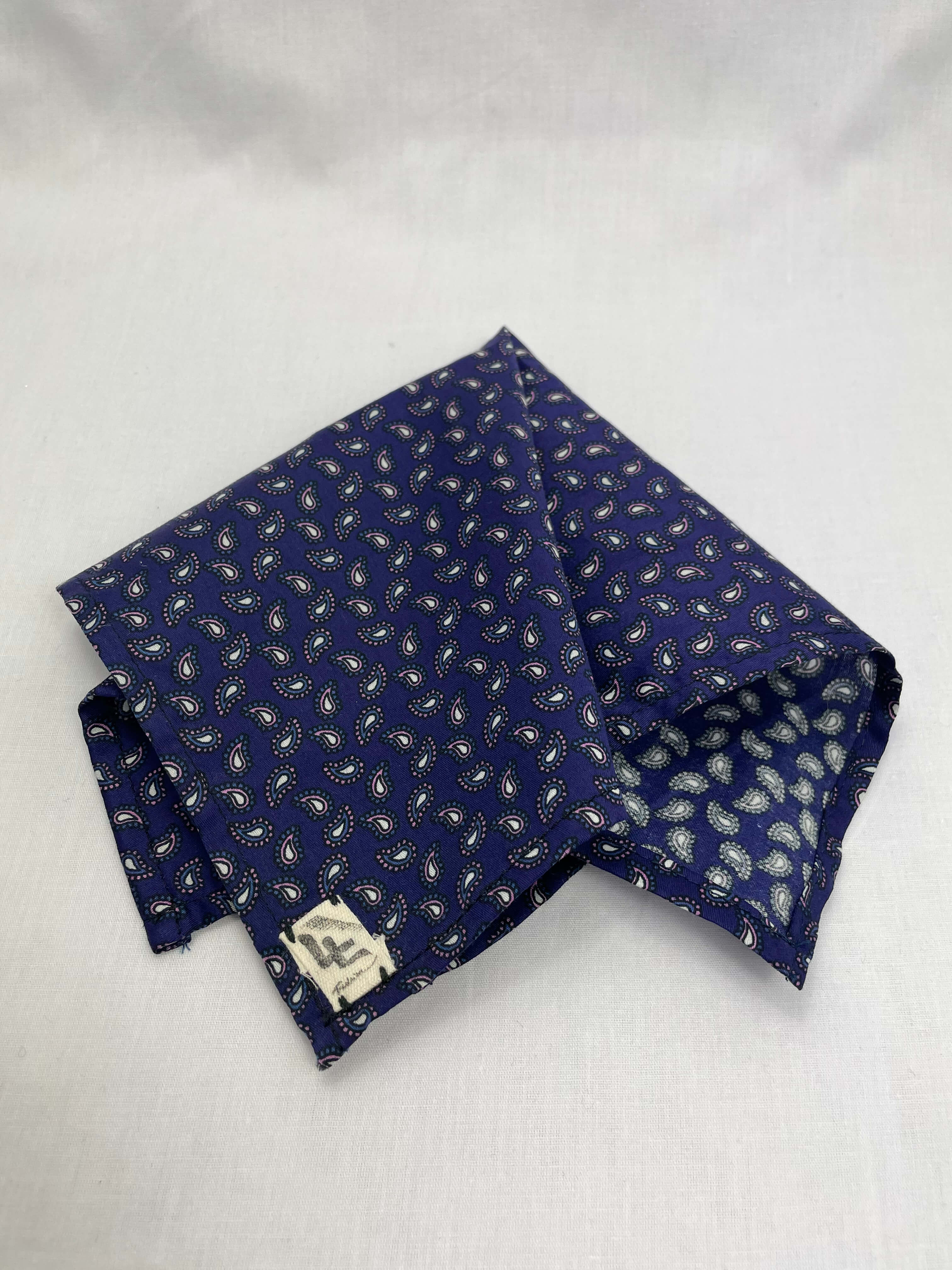 Näsduk Marinblå Paisley