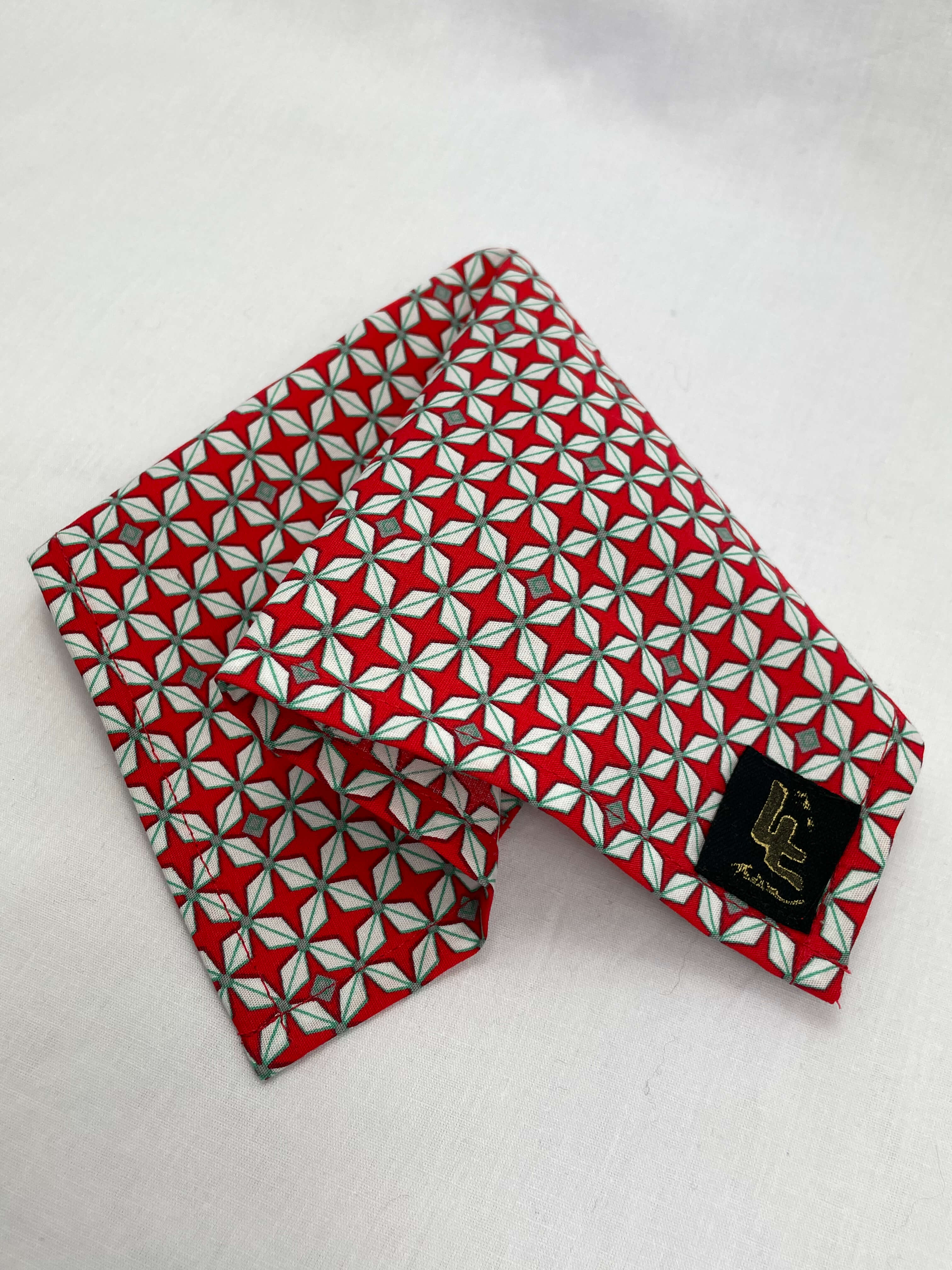 Näsduk RödVit Mönster