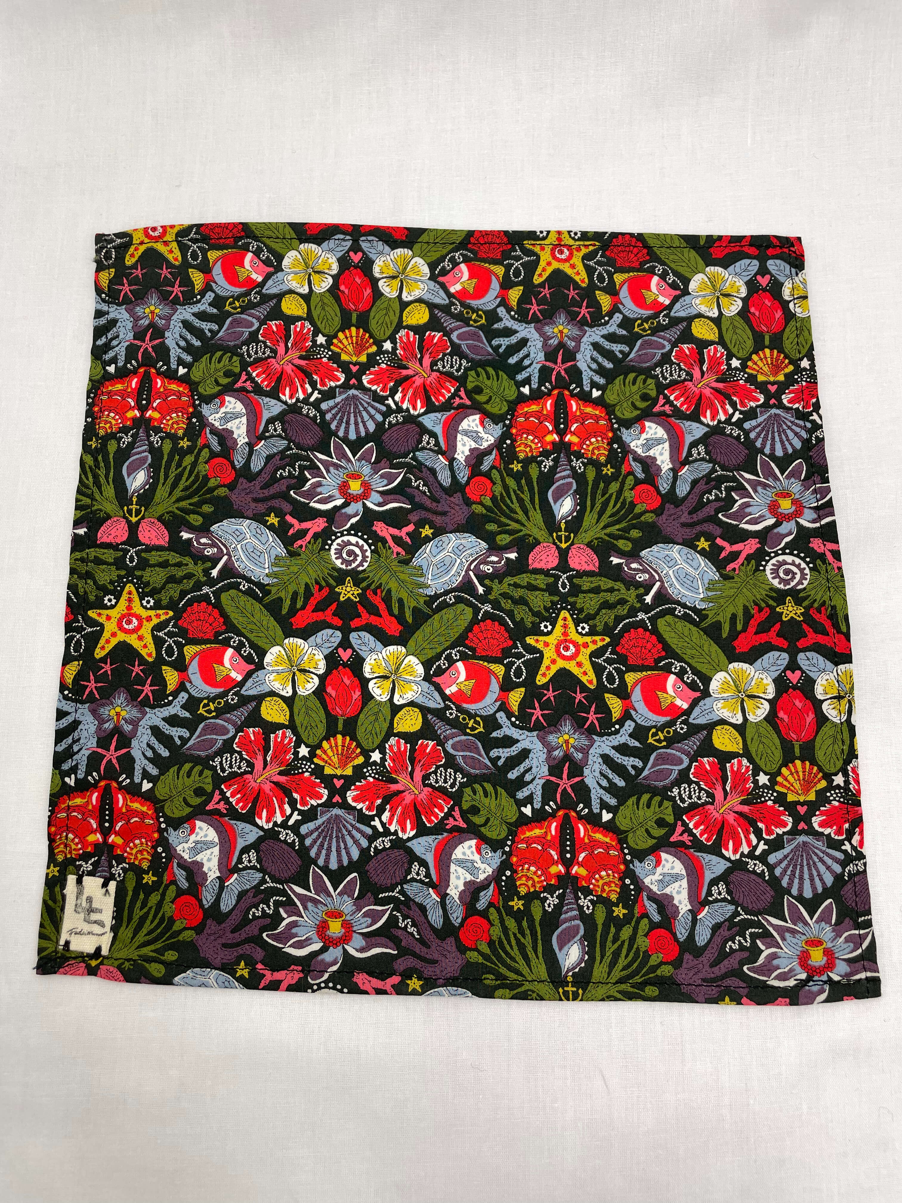 Näsduk Svart Flerfärgad