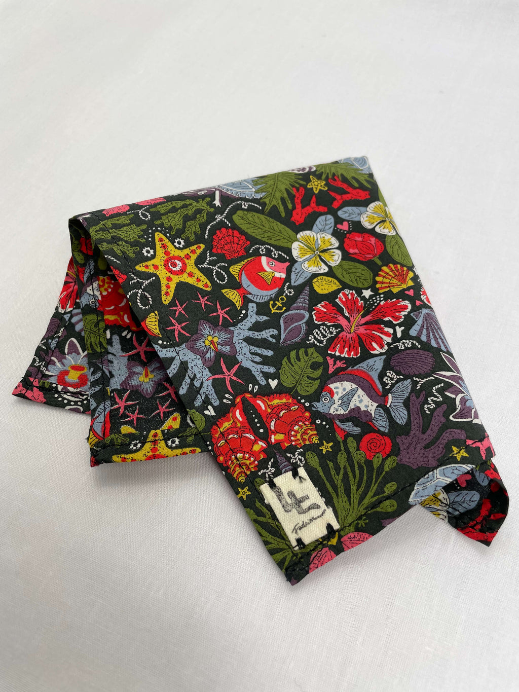 Näsduk Svart Flerfärgad