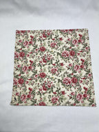 Näsduk Vit Rosa Blommor