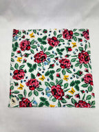 Näsduk Vit Stora Blommor