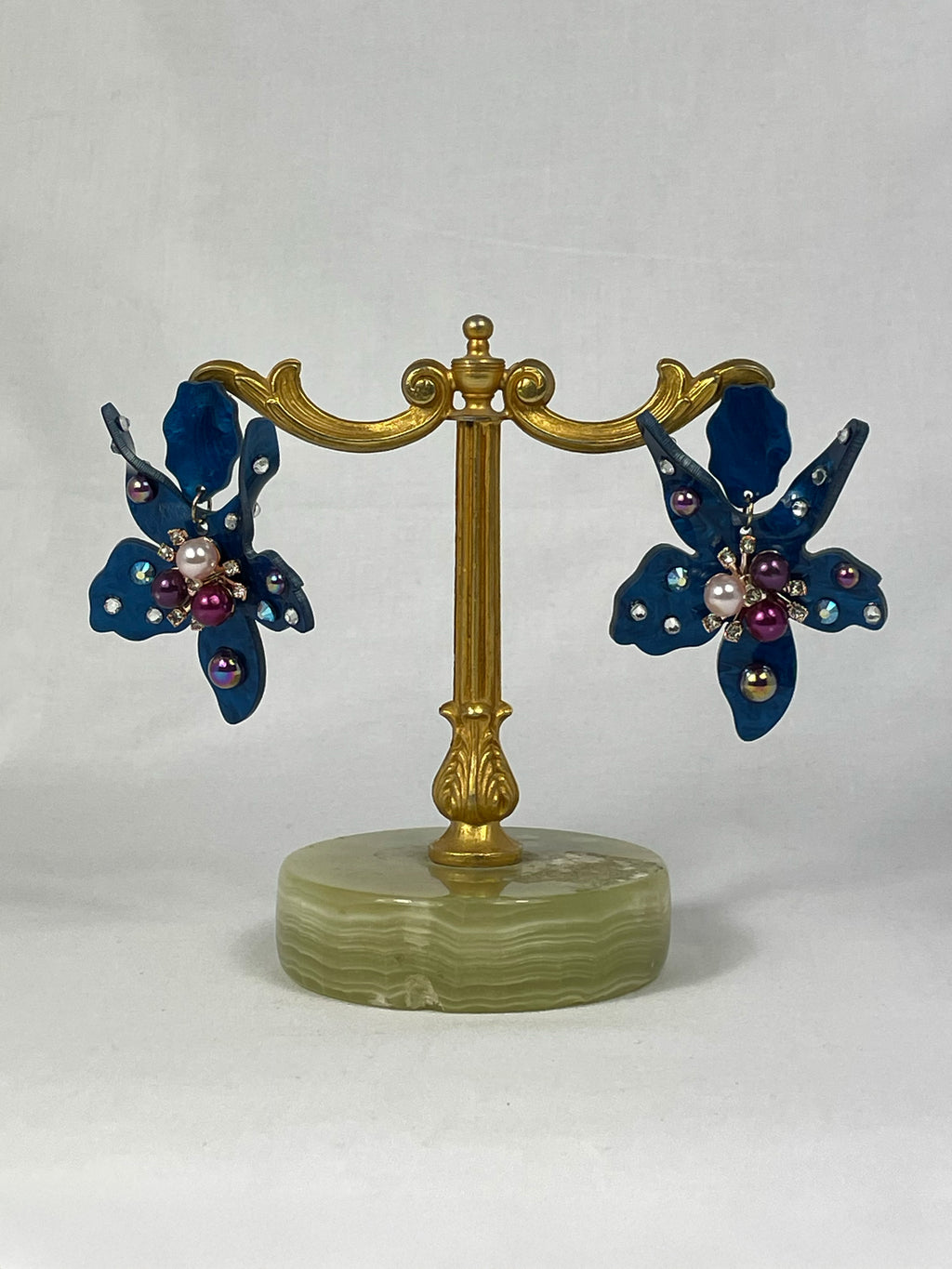 Örhängen Blå Orkidé