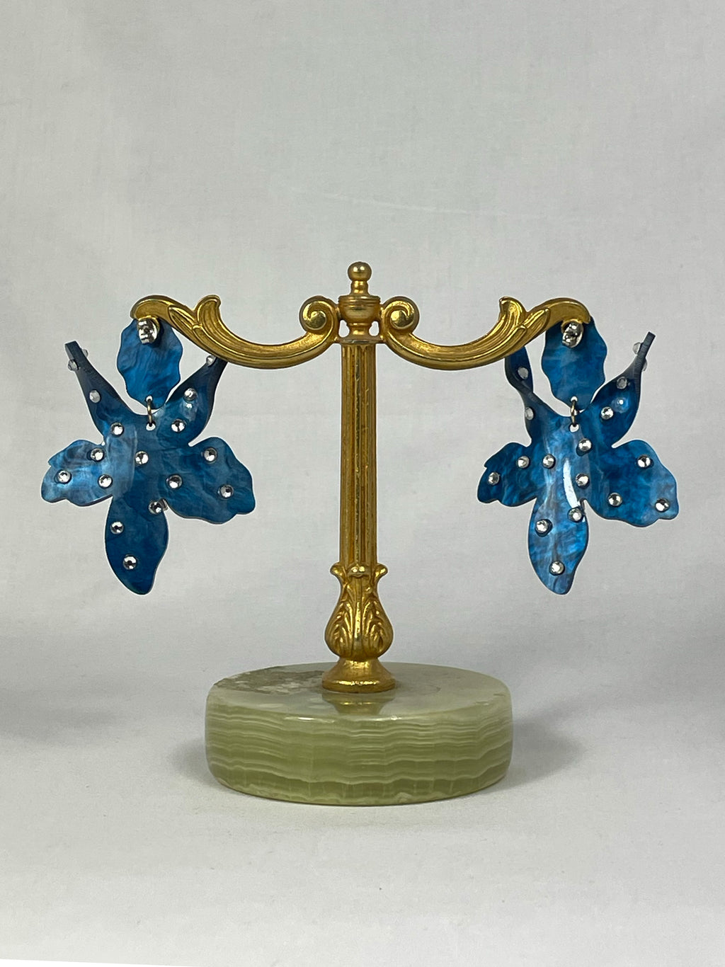 Örhängen Blå Orkidé