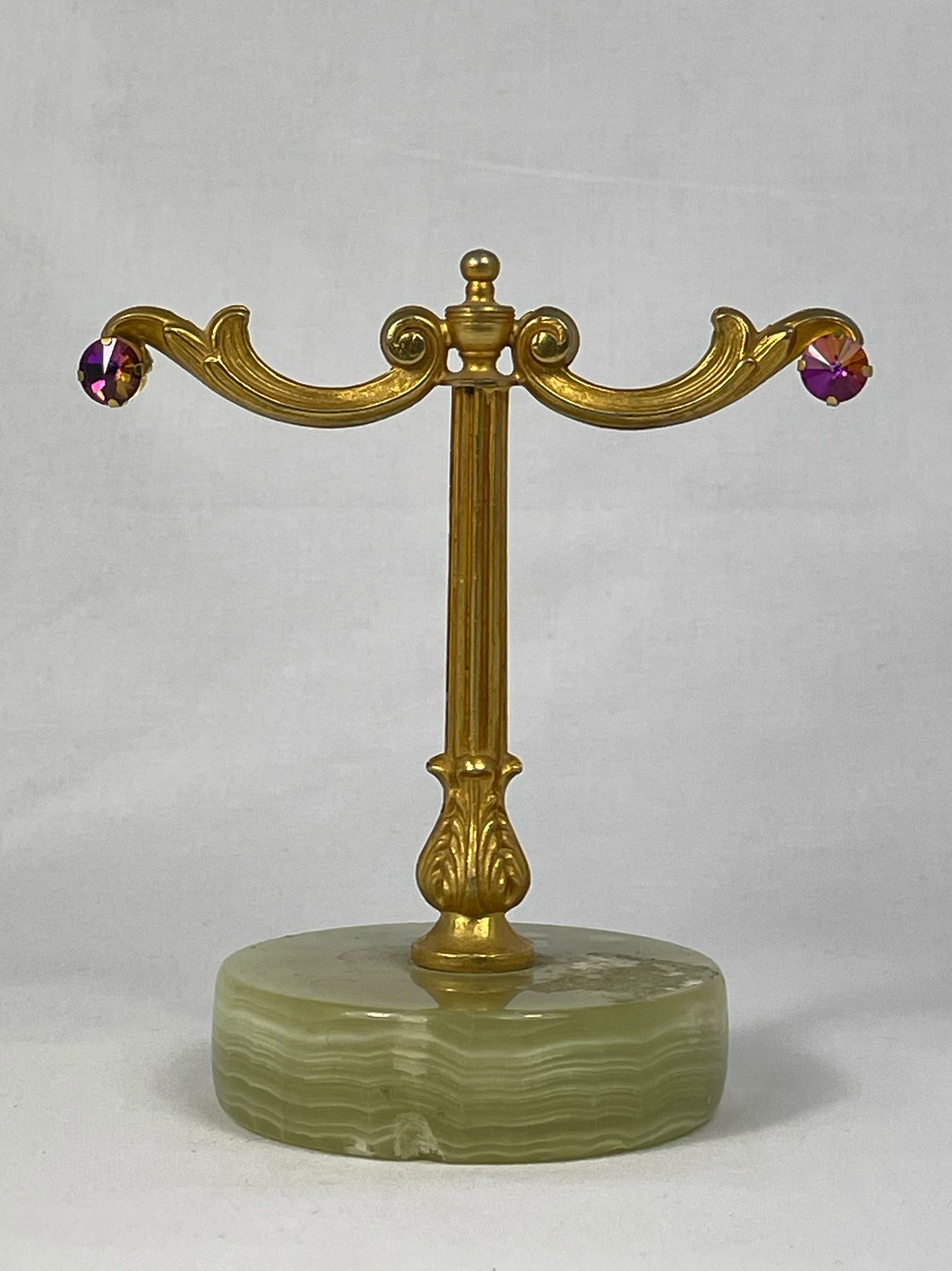 Örhängen Färgglad Rund Strass