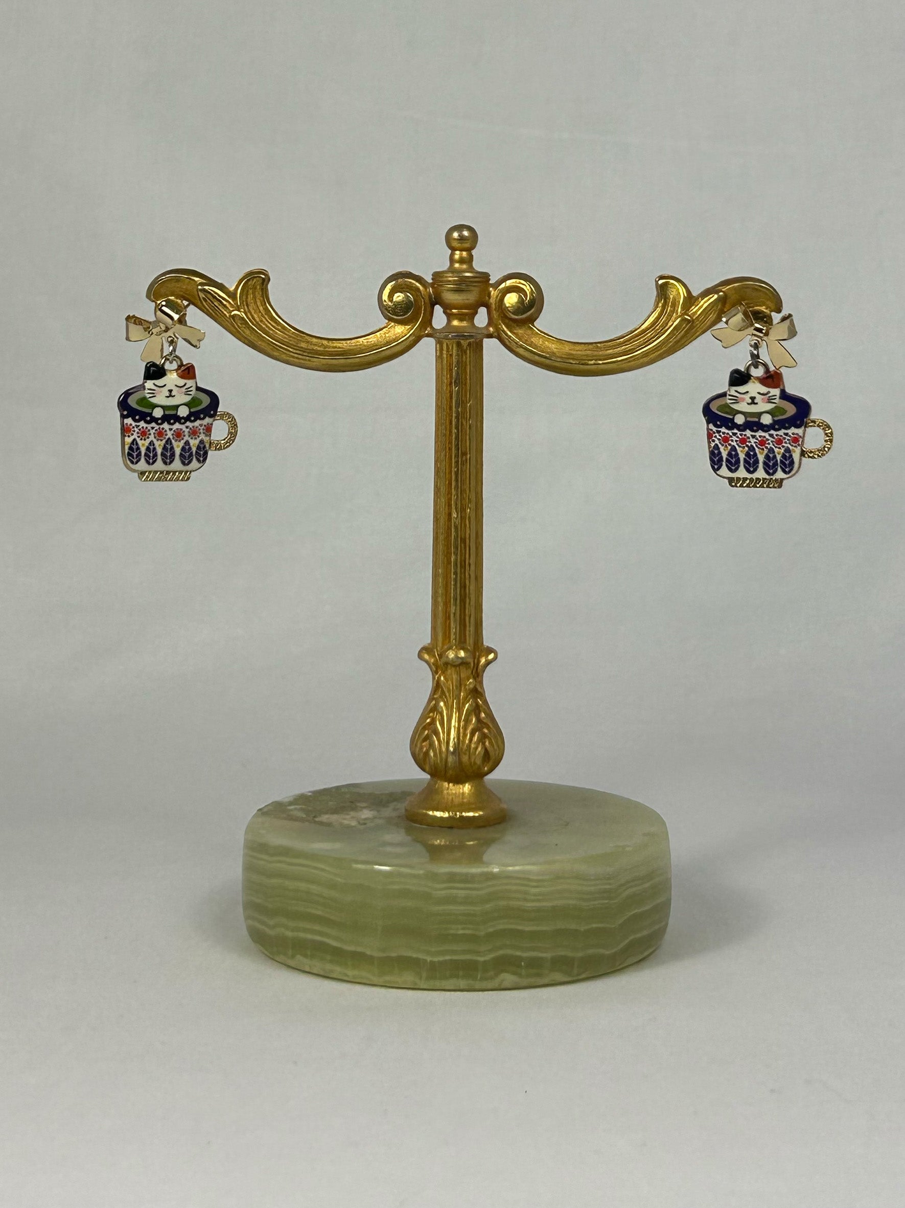 Örhängen Katt i Kopp