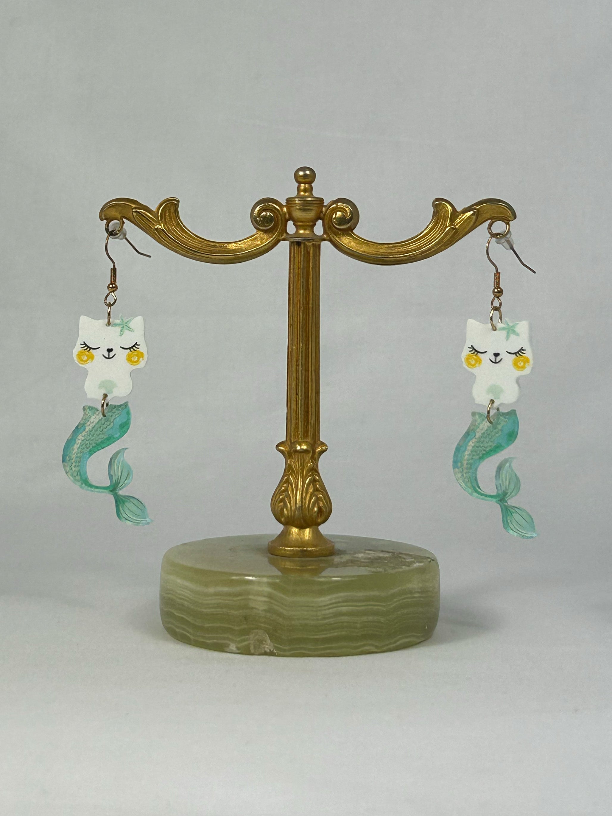 Örhängen Katt sjöjungfru