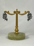 Örhängen Mörkblå Grå Strass