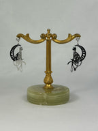 Örhängen Silver Måne Katt