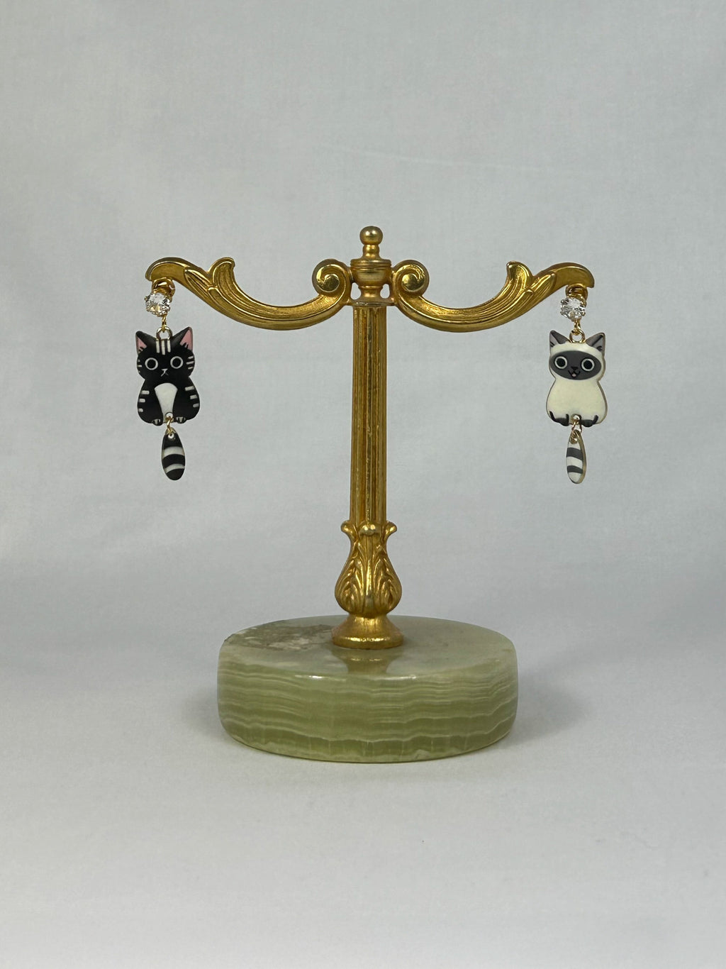 Örhängen Svart Vit Katt