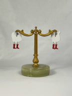 Örhängen Vit Blå Höna