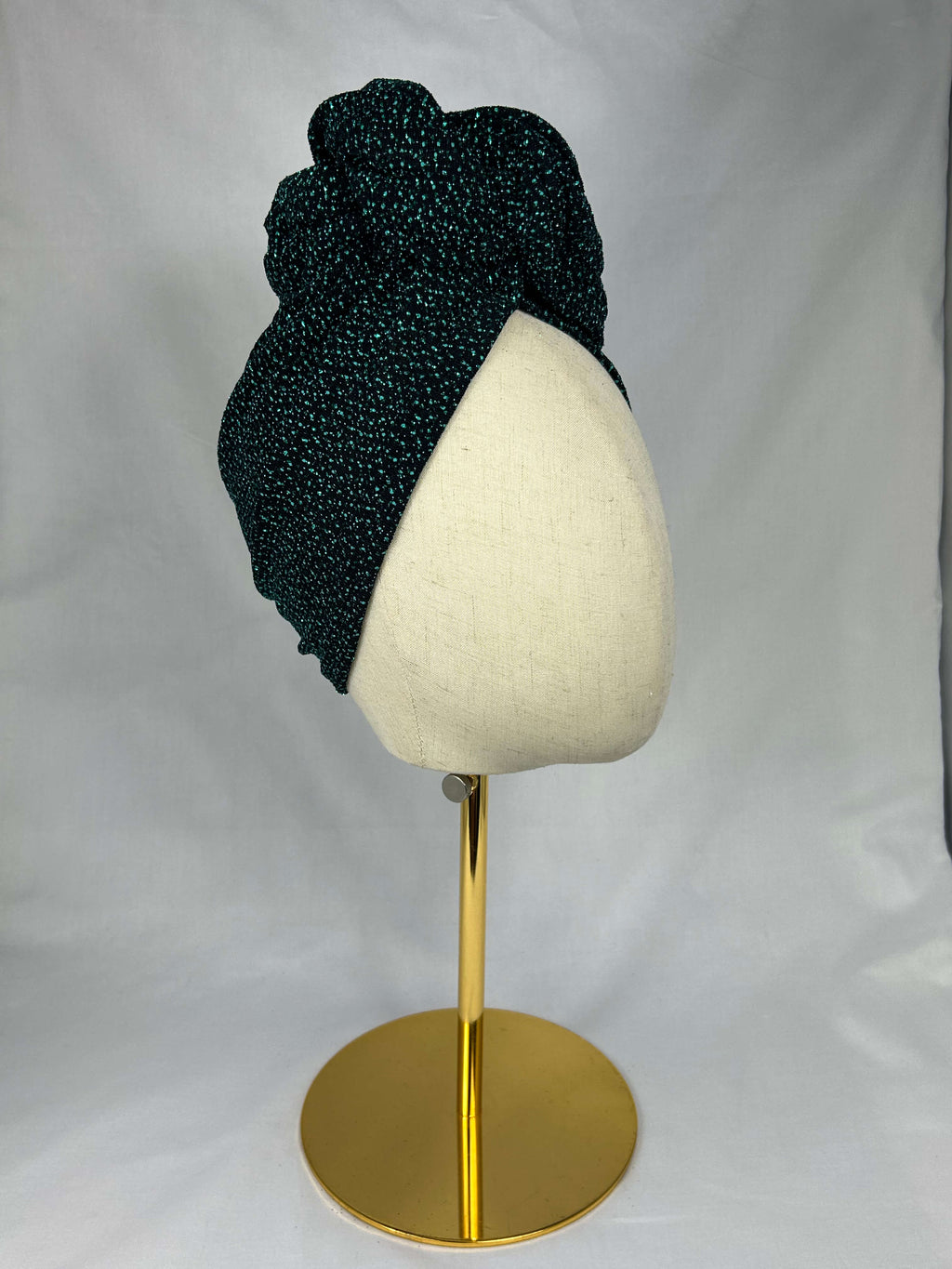 Turban Grön Glitter