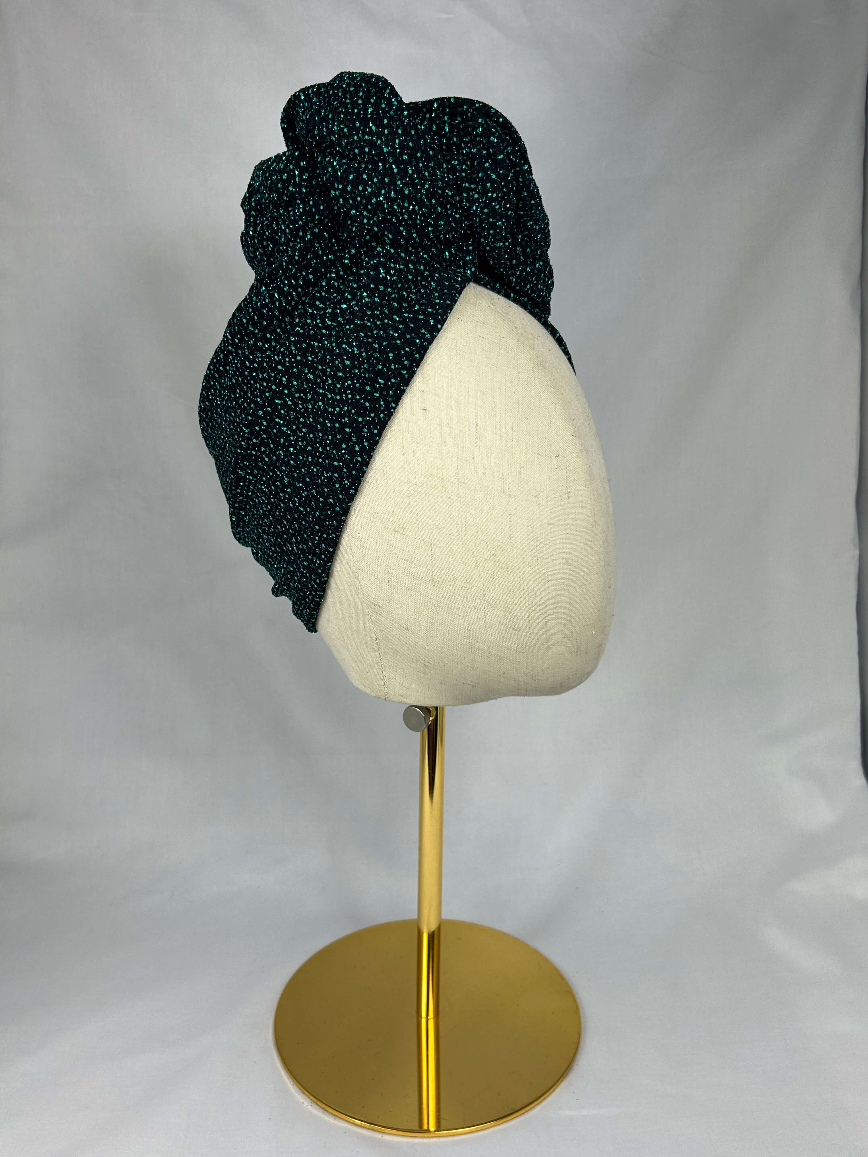 Turban Grön Glitter