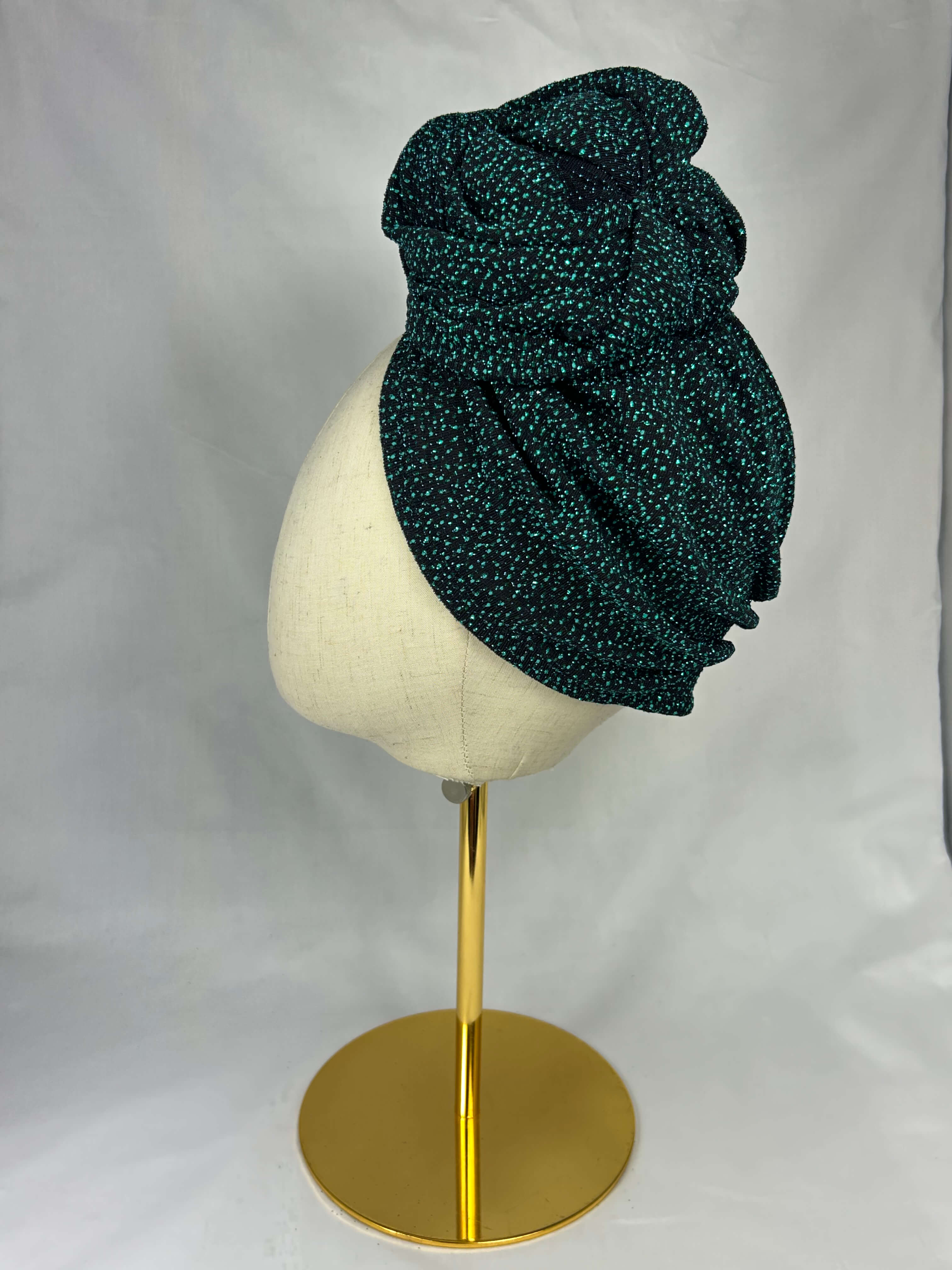 Turban Grön Glitter